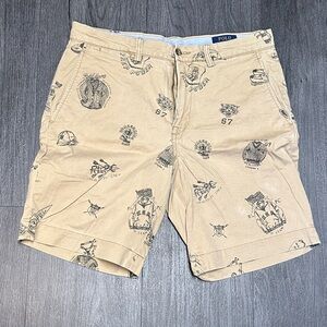 Polo by Ralph Lauren Beige Graphic Men Shorts